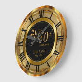 Elegantes 50. Goldenes Jubiläum Große Wanduhr (Winkel)