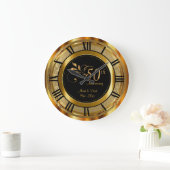 Elegantes 50. Goldenes Jubiläum Große Wanduhr (Zuhause)