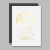 Elegantes 50-jähriges Gold Folieneinladung