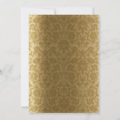 Elegantes 50-jähriges Goldenes Design Einladung (Rückseite)