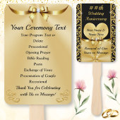 Elegantes, 50-jähriges Hochzeitsfeierprogramm Fächer