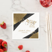 Elegantes 50-jähriges Hochzeitsszenario Serviette (Beispiel)