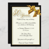 Elegantes 50-jähriges Jubiläum Einladung (Vorne/Hinten)