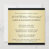 Elegantes 50-jähriges Jubiläum - Einladungen für M (Rückseite)