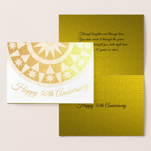 Elegantes 50-jähriges Star Design Folienkarte (Anzeige)