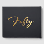Elegantes 50-jähriges und prachtvolles 50-jähriges gästebuch (Rückseite)