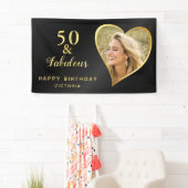 Elegantes 50 und fabelhaftes Black Gold Custom Fot Banner (Insitu)