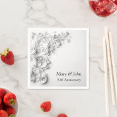 Elegantes 50. Wedding Paper Quilling Design Serviette (Beispiel)