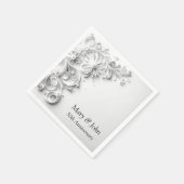 Elegantes 50. Wedding Paper Quilling Design Serviette (Ecke)