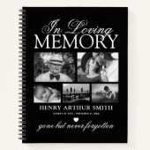 Elegantes 5 Foto in Love Memory Gast Book Notizblock (Vorderseite)