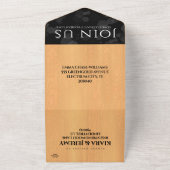 Elegantes 5. Jubiläum der Hochzeit von Holz All In One Einladung (Außenbereich)