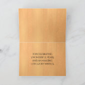 Elegantes 5. Jubiläum der Hochzeit von Holz Dankeskarte (Innenseite)