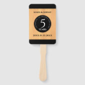 Elegantes 5. Jubiläum der Hochzeit von Holz Fächer (Vorderseite)