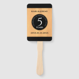 Elegantes 5. Jubiläum der Hochzeit von Holz Fächer