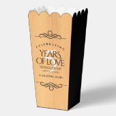 Elegantes 5. Jubiläum der Hochzeit von Holz Geschenkschachtel (Rückseite)