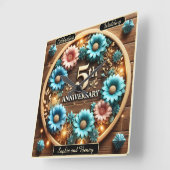 Elegantes 5. Jubiläum Quadratische Wanduhr (Winkel)