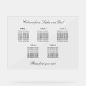 Elegantes 5 Tafelzeichen Akryllisches Zeichen Acrylschild (Vorderseite)