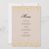 Elegantes 60. Geburtstagsmenü Gold Champagne Einladung (Rückseite)