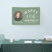 Elegantes 60. Geburtstagsparty Banner mit Foto (Messe)