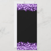 Elegantes 60. Geburtstagsparty-Programm Lila Einladung (Rückseite)