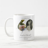 Elegantes 60. Hochzeitstag 2 Foto Kaffeetasse (Links)