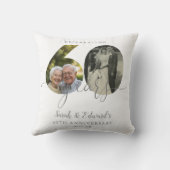 Elegantes 60. Hochzeitstag 2 Foto Kissen (Rückseite)