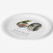 Elegantes 60. Hochzeitstag 2 Foto Pappteller (Schrägansicht)