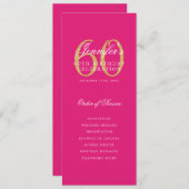 Elegantes 60. Programm Gold Hot Pink Menü+Vielen D (Vorne/Hinten)