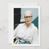 Elegantes 70. Geburtstagsfeier-Foto Einladung (Rückseite)