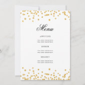 Elegantes 70. Geburtstagsmenü Gold Einladung (Rückseite)