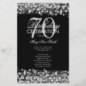 Elegantes 70. Geburtstagsparty Programm Silver Men (Vorderseite)