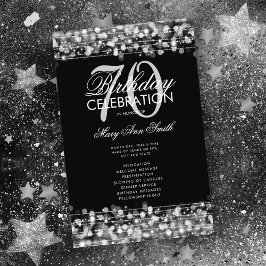Elegantes 70. Geburtstagsparty Programm Silver Men