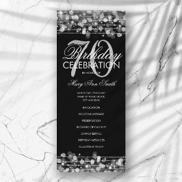 Elegantes 70. Geburtstagsparty Programm Silver Men