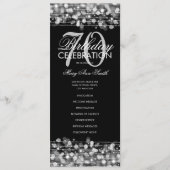 Elegantes 70. Geburtstagsparty Programm Silver Men (Vorderseite)