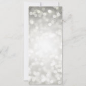 Elegantes 70. Geburtstagsprogramm Silber-Bokeh Einladung (Rückseite)