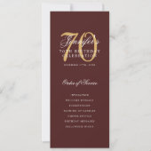 Elegantes 70. Programm Gold Burgundy Menü+Vielen D (Vorderseite)