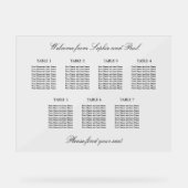 Elegantes 7 Tafelzeichen Akryllisches Zeichen Acrylschild (Vorderseite)