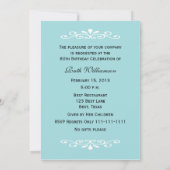 Elegantes 80. Geburtstag Foto Einladung (Rückseite)