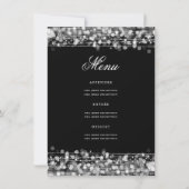 Elegantes 80. Geburtstagsparty Programm Silver Men (Rückseite)