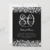 Elegantes 80. Geburtstagsparty Programm Silver Men (Vorderseite)