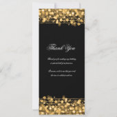 Elegantes 80. Geburtstagsprogramm Gold mit Danke Einladung (Rückseite)
