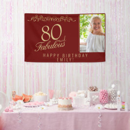 Elegantes 80-jähriges Foto Banner