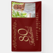 Elegantes 80-jähriges Foto Banner (Vertikal)
