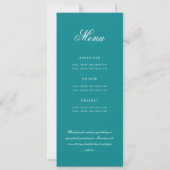 Elegantes 80. Programm Gold Turquoise Menü+Vielen  (Rückseite)
