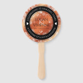 Elegantes 8. 32. Geburtstag der Bronze Fächer (Rückseite)