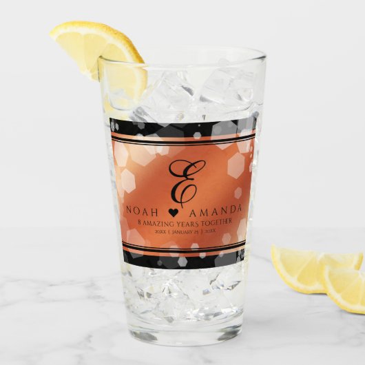 Elegantes 8. 32. Geburtstag der Bronze Glas (Vorderseite Ice)