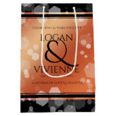 Elegantes 8. 32. Geburtstag der Bronze Mittlere Geschenktüte (Rückseite)