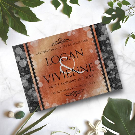 Elegantes 8. 32. Geburtstag der Bronze Schneidebrett