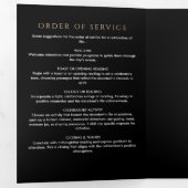 Elegantes 9-Foto-Beerdigung/Gedenkfeier Dreifach-gefaltete Programmkarte (Innen Erste Seite)