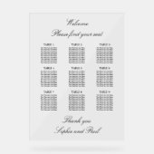 Elegantes 9 Tafelzeichen Akryllisches Zeichen Acrylschild (Vorderseite)